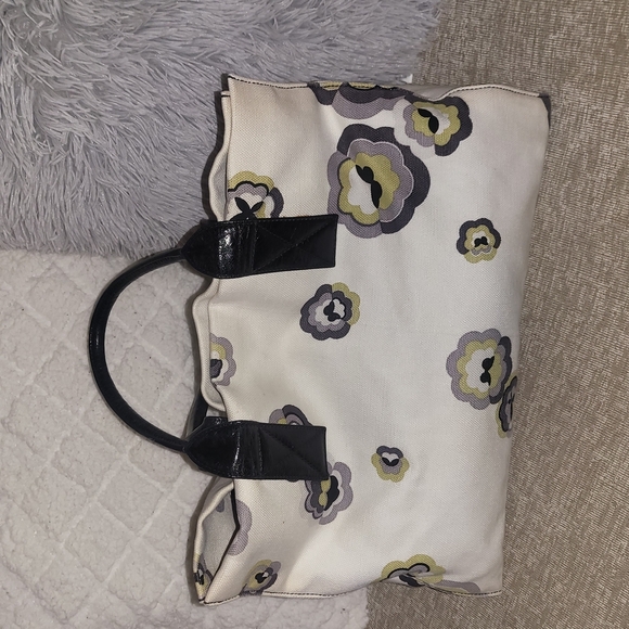 Miu Miu Floral Canvas Tote Bag - Black and Cream - Picture 2 of 9